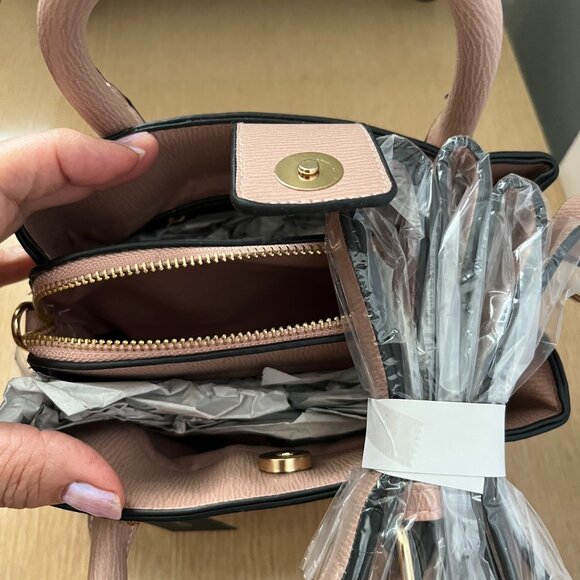 BNWT BEBE Aubrey Micro Satchel Crossbody in Dusty Rose (OS) - Picture 3 of 6